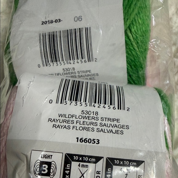 Bernat Baby Blanket Yarn - Green, Pink, Purple - Picture 4 of 4